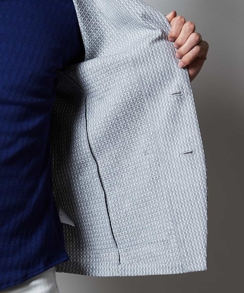 MICHEL KLEIN HOMME   （ミッシェルクランオム）の「カーディガン（リーブルJQ）（カーディガン/ボレロ・メンズ・ネイビー/グレー・46/51/48）」の7枚目の写真