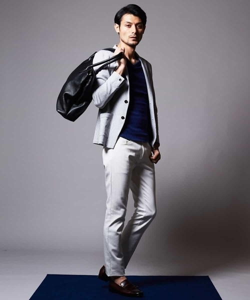 MICHEL KLEIN HOMME   （ミッシェルクランオム）の「カーディガン（リーブルJQ）（カーディガン/ボレロ・メンズ・ネイビー/グレー・46/51/48）」の5枚目の写真