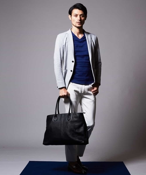 MICHEL KLEIN HOMME   （ミッシェルクランオム）の「カーディガン（リーブルJQ）（カーディガン/ボレロ・メンズ・ネイビー/グレー・46/51/48）」の4枚目の写真