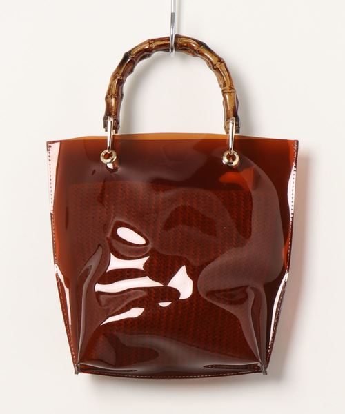 KOBE LETTUCE（コウベレタス）の「かごポーチ付きバンブーハンドルクリアビニールバッグ（ハンドバッグ・レディース・その他1/その他2/その他3・FREE）」の7枚目の写真