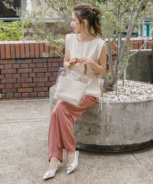 KOBE LETTUCE（コウベレタス）の「かごポーチ付きバンブーハンドルクリアビニールバッグ（ハンドバッグ・レディース・その他1/その他2/その他3・FREE）」の21枚目の写真