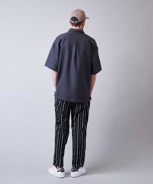 Luv maison（ラブメゾン）の「PLハーフジップ半袖シャツ（シャツ/ブラウス・メンズ・グレー/ブラック・M/L）」の9枚目の写真