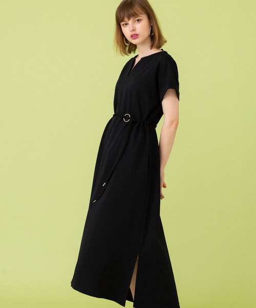 UNITED TOKYO（ユナイテッドトウキョウ）の「スキッパーマキシワンピース（ワンピース・レディース・ブラック/ベージュ/ブラウン・1）」の10枚目の写真