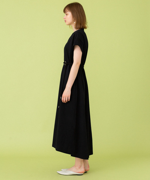 UNITED TOKYO（ユナイテッドトウキョウ）の「スキッパーマキシワンピース（ワンピース・レディース・ブラック/ベージュ/ブラウン・1）」の5枚目の写真