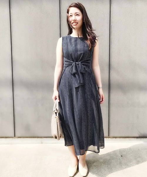 A/C DESIGN BY ALPHA CUBIC(エーシーデザインバイアルファキュービック)の「※TVで紹介されました※【WASHABLEシリーズ】ウエストリボンワンピース(ワンピース・レディース・ベージュ/ネイビー/ブラック・11号/9号)」の13枚目の写真