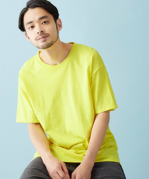 JERZEES(ジャージーズ)の「JERZEES/ジャージーズ SHORT SLEEVE TEE オーバーサイズ クルーネック カットソー(Tシャツ/カットソー・メンズ・ホワイト/ブラック/ネイビー/グレー/イエロー/オレンジ/グリーン/ワイン・S/M/L/XL)」の6枚目の写真