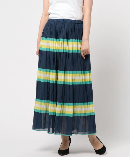 AMERICAN HOLIC(アメリカンホリック)の「シフォンロングプリーツスカート(スカート・レディース・ライトグレー/ピンク/ブルー/その他7/ドット/その他14/イエロー系その他/ブルー系その他5・FREE)」の1枚目の写真