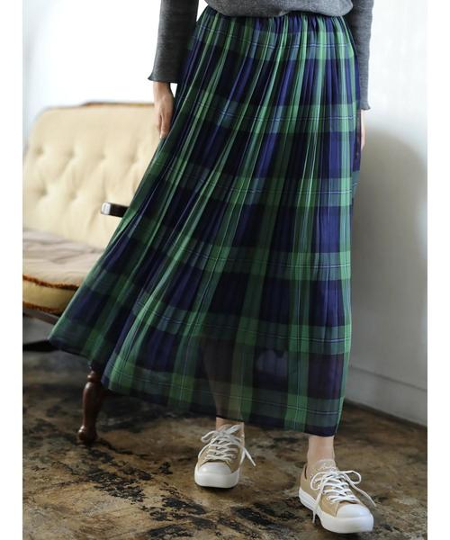 AMERICAN HOLIC(アメリカンホリック)の「シフォンロングプリーツスカート(スカート・レディース・ライトグレー/ピンク/ブルー/その他7/ドット/その他14/イエロー系その他/ブルー系その他5・FREE)」の16枚目の写真