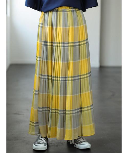 AMERICAN HOLIC(アメリカンホリック)の「シフォンロングプリーツスカート(スカート・レディース・ライトグレー/ピンク/ブルー/その他7/ドット/その他14/イエロー系その他/ブルー系その他5・FREE)」の14枚目の写真