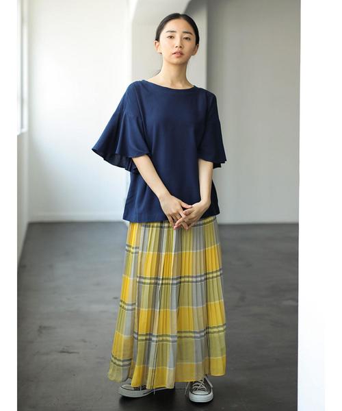 AMERICAN HOLIC(アメリカンホリック)の「シフォンロングプリーツスカート(スカート・レディース・ライトグレー/ピンク/ブルー/その他7/ドット/その他14/イエロー系その他/ブルー系その他5・FREE)」の12枚目の写真