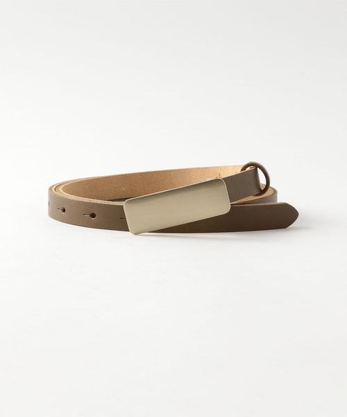 Steven Alan(スティーブンアラン)の「<Steven Alan>PLATE BUCKLE LEATHER BELT/ベルト(ベルト・レディース・ブラウン/ブラック/オリーブ・FREE)」の3枚目の写真