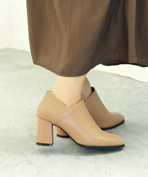 SESTO（セスト）の「型押しクロコのフレアヒールブーティースクエアトゥショートブーツ（ブーツ・レディース・パイソン/レオパード/ベージュ/ブラウン/ブラック・3L/LL/S/M/L）」の6枚目の写真