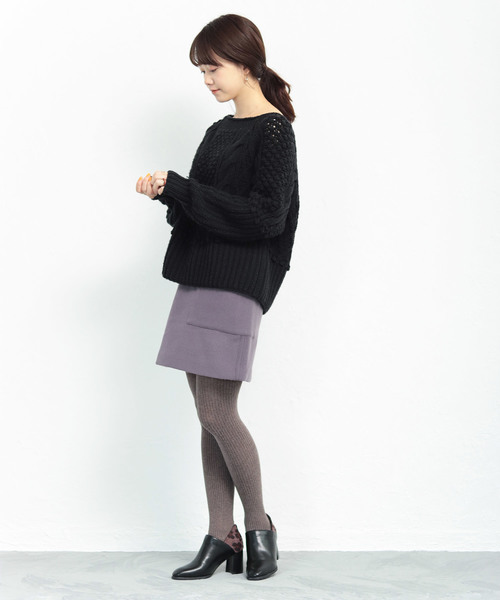 SESTO（セスト）の「型押しクロコのフレアヒールブーティースクエアトゥショートブーツ（ブーツ・レディース・パイソン/レオパード/ベージュ/ブラウン/ブラック・3L/LL/S/M/L）」の18枚目の写真