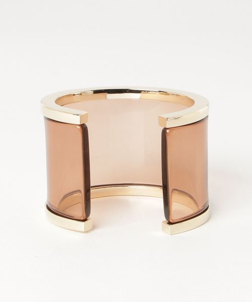 LAPUIS（ラピュイ）の「Clear Wide Bangle（バングル/リストバンド・レディース・ブラック/ブラウン/グリーン/クリア・FREE）」の6枚目の写真