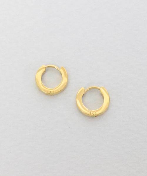 lily of the valley（リリーオブザバレイ）の「ステンレス製シンプル小ぶりフープピアス（ピアス（両耳用）・レディース・ゴールド/シルバー/ブラック・FREE）」の3枚目の写真