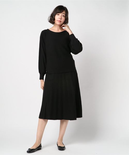 TRUDEA（トルディア）の「【セットアップ】ボートネック×プリーツ
