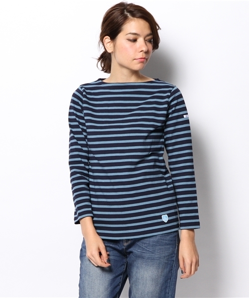 ORCIVAL（オーシバル）の「ORCIVAL / ボーダー ロングスリーブ プルオーバー（Tシャツ/カットソー・レディース・オフホワイト/グレー/ロイヤルブルー/レッド/ネイビー/チャコールグレー/ライトグレー/インディゴブルー・1/0）」の8枚目の写真