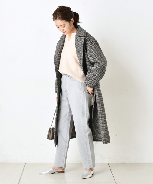 DouDou（ドゥドゥ）の「キーネックプルオーバー（ニット/セーター・レディース・ベージュ/ブルー/キャメル・FREE）」の10枚目の写真