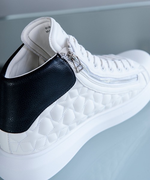 Buffalo Bobs（バッファローボブズ）の「DAD STAR-HI(ダッド スター ハイ)スターキルティング ハイカット スニーカー（スニーカー・メンズ・ホワイト/ブラック/マルチ/パイソン/シルバー・39/41/43）」の15枚目の写真