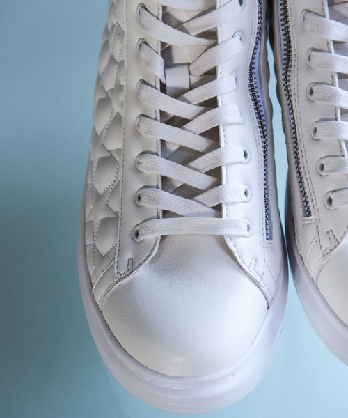 Buffalo Bobs（バッファローボブズ）の「DAD STAR-HI(ダッド スター ハイ)スターキルティング ハイカット スニーカー（スニーカー・メンズ・ホワイト/ブラック/マルチ/パイソン/シルバー・39/41/43）」の22枚目の写真