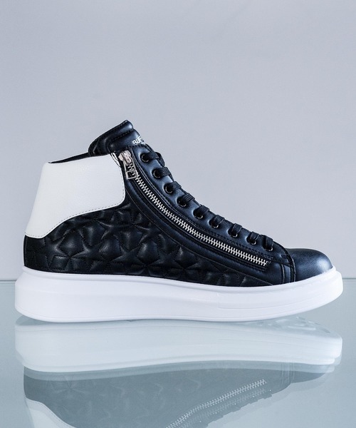 Buffalo Bobs（バッファローボブズ）の「DAD STAR-HI(ダッド スター ハイ)スターキルティング ハイカット スニーカー（スニーカー・メンズ・ホワイト/ブラック/マルチ/パイソン/シルバー・39/41/43）」の18枚目の写真