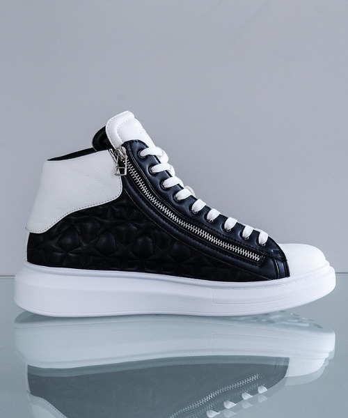 Buffalo Bobs（バッファローボブズ）の「DAD STAR-HI(ダッド スター ハイ)スターキルティング ハイカット スニーカー（スニーカー・メンズ・ホワイト/ブラック/マルチ/パイソン/シルバー・39/41/43）」の21枚目の写真