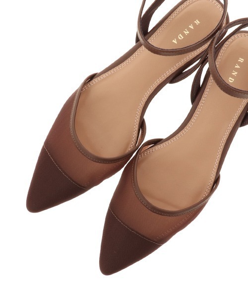 RANDA（ランダ）の「チュールポインテッドトゥパンプス（パンプス・レディース・ホワイト/ブラック/ブラウン・LL/S/M/L）」の4枚目の写真