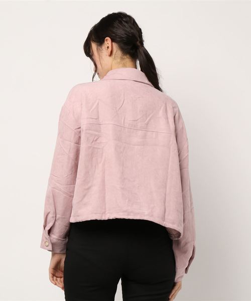 STYLEBLOCK（スタイルブロック）の「ライスコーデュロイ裾ドロストショートシャツジャケット（その他アウター・レディース・アイボリー/ピンク系その他/ライトベージュ/グリーン系その他・M）」の6枚目の写真