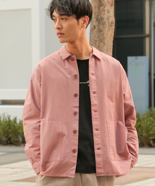 LAKOLE（ラコレ）の「ニュアンスカバーオール / LAKOLE（シャツ/ブラウス・メンズ・ネイビー/ピンク/グリーン/マスタード/アイボリー・MEDIUM/LARGE）」の5枚目の写真