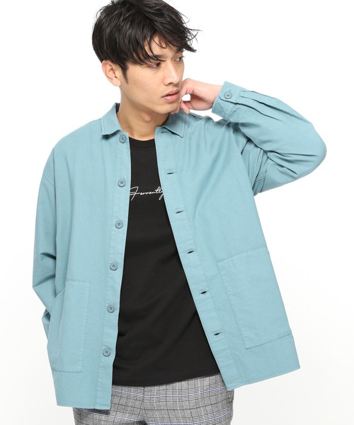 LAKOLE（ラコレ）の「ニュアンスカバーオール / LAKOLE（シャツ/ブラウス・メンズ・ネイビー/ピンク/グリーン/マスタード/アイボリー・MEDIUM/LARGE）」の3枚目の写真