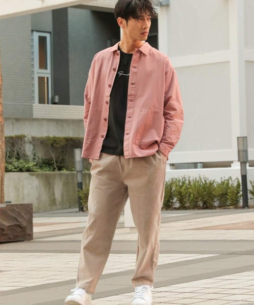 LAKOLE（ラコレ）の「ニュアンスカバーオール / LAKOLE（シャツ/ブラウス・メンズ・ネイビー/ピンク/グリーン/マスタード/アイボリー・MEDIUM/LARGE）」の17枚目の写真