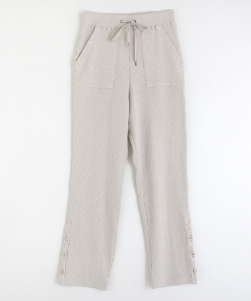 RNA-N(アールエヌエーエヌ)の「M1359 スラブリブサイドスリットパンツ(スウェットパンツ・レディース・ライトブルー/キャメル/グレイッシュベージュ・MEDIUM)」の13枚目の写真