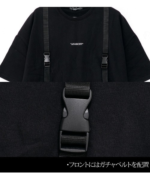 A‘gem 9(エージェムナイン)の「『A'GEM/9』ベルトデザインTEE/半袖Tシャツ/カットソー(Tシャツ/カットソー・メンズ・ホワイト/ブラック/ベージュ・FREE)」の12枚目の写真
