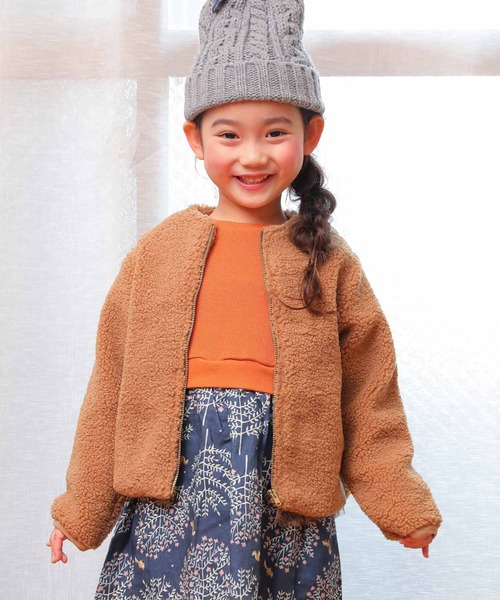 セール プードルボアジャケット ノーカラージャケット La Poche Biscuit ラポシェビスキュイ のファッション通販 Zozotown