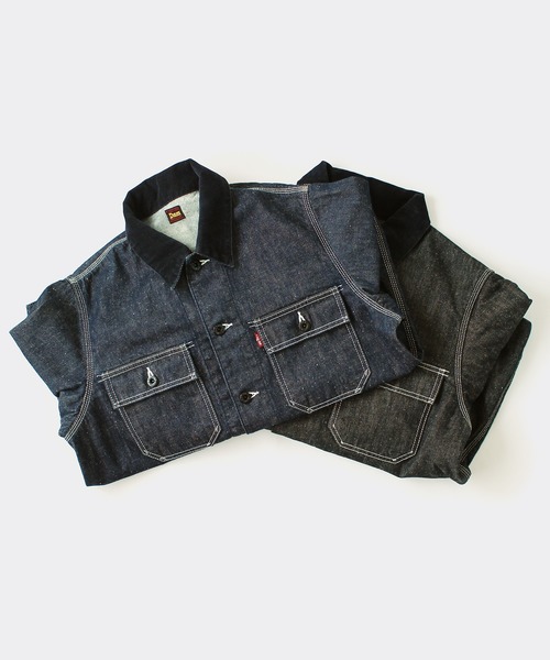 Denime(ドゥニーム)の「NEP DENIM COVERALL JACKET(カバーオール・メンズ・ブラック/インディゴブルー・MEDIUM/LARGE/X-LARGE)」の8枚目の写真