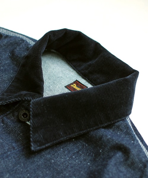 Denime(ドゥニーム)の「NEP DENIM COVERALL JACKET(カバーオール・メンズ・ブラック/インディゴブルー・MEDIUM/LARGE/X-LARGE)」の11枚目の写真