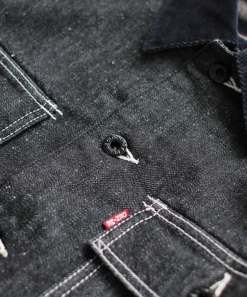 Denime(ドゥニーム)の「NEP DENIM COVERALL JACKET(カバーオール・メンズ・ブラック/インディゴブルー・MEDIUM/LARGE/X-LARGE)」の16枚目の写真