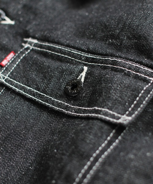 Denime(ドゥニーム)の「NEP DENIM COVERALL JACKET(カバーオール・メンズ・ブラック/インディゴブルー・MEDIUM/LARGE/X-LARGE)」の17枚目の写真