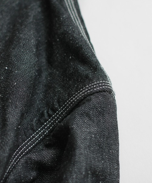 Denime(ドゥニーム)の「NEP DENIM COVERALL JACKET(カバーオール・メンズ・ブラック/インディゴブルー・MEDIUM/LARGE/X-LARGE)」の19枚目の写真