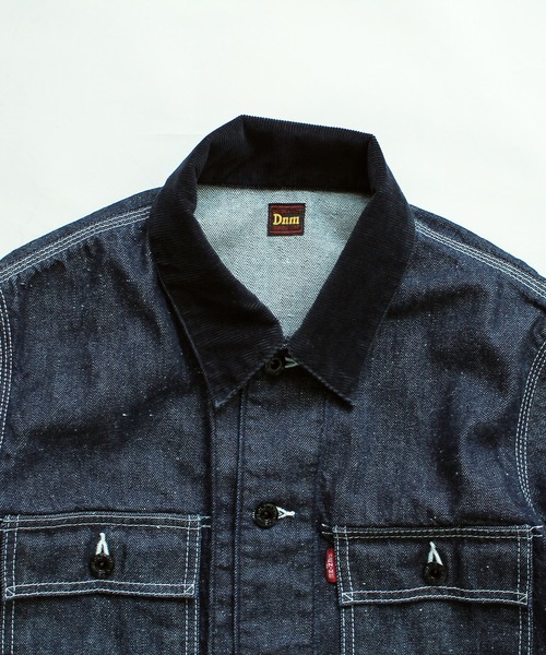 Denime(ドゥニーム)の「NEP DENIM COVERALL JACKET(カバーオール・メンズ・ブラック/インディゴブルー・MEDIUM/LARGE/X-LARGE)」の9枚目の写真