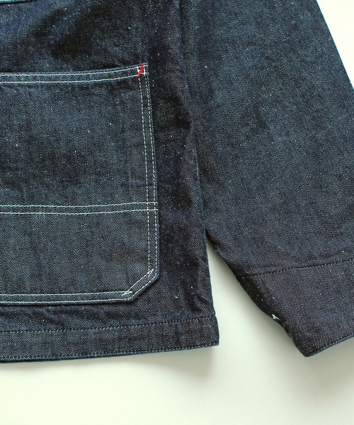 Denime(ドゥニーム)の「NEP DENIM COVERALL JACKET(カバーオール・メンズ・ブラック/インディゴブルー・MEDIUM/LARGE/X-LARGE)」の12枚目の写真