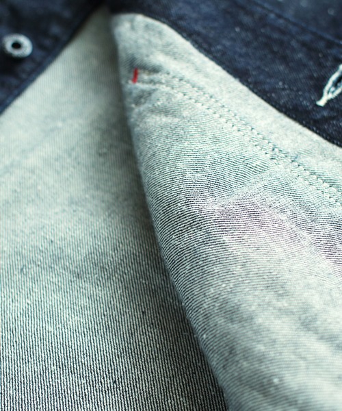 Denime(ドゥニーム)の「NEP DENIM COVERALL JACKET(カバーオール・メンズ・ブラック/インディゴブルー・MEDIUM/LARGE/X-LARGE)」の15枚目の写真