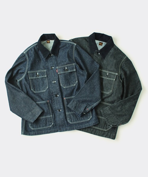 Denime(ドゥニーム)の「NEP DENIM COVERALL JACKET(カバーオール・メンズ・ブラック/インディゴブルー・MEDIUM/LARGE/X-LARGE)」の6枚目の写真