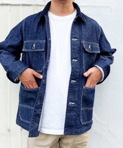 Denime(ドゥニーム)の「NEP DENIM COVERALL JACKET(カバーオール・メンズ・ブラック/インディゴブルー・MEDIUM/LARGE/X-LARGE)」の22枚目の写真
