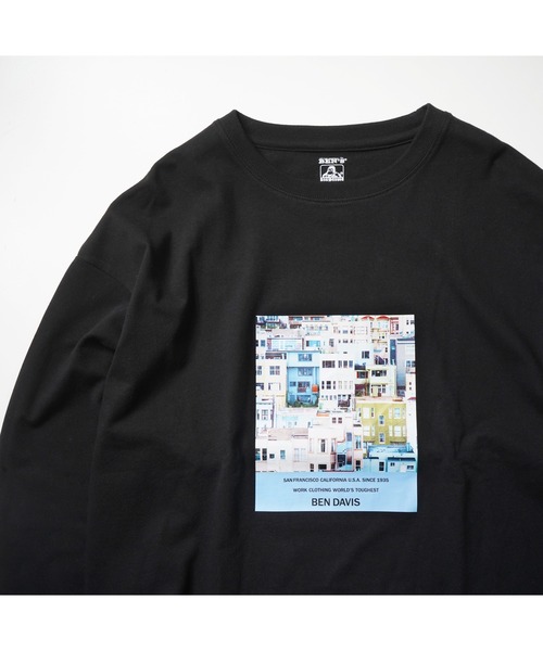 BEN DAVIS（ベンデイビス）の「《BEN DAVIS》PHOTO L/S tee ladies（Tシャツ/カットソー・レディース・ホワイト/ブラック/ブルー・MEDIUM/LARGE）」の5枚目の写真