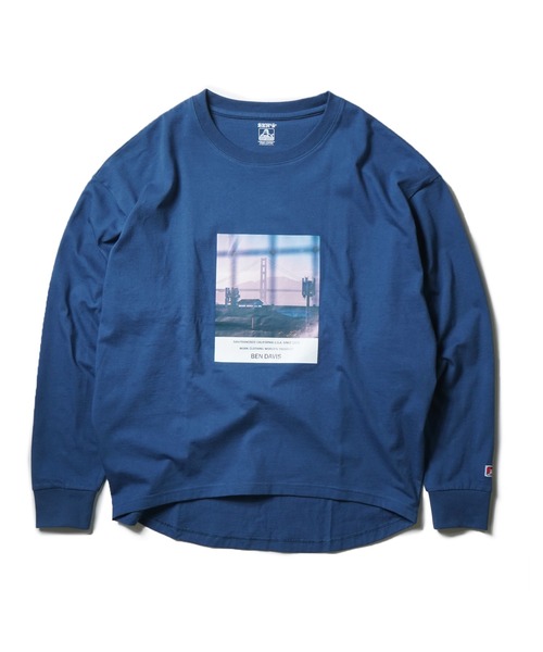 BEN DAVIS（ベンデイビス）の「《BEN DAVIS》PHOTO L/S tee ladies（Tシャツ/カットソー・レディース・ホワイト/ブラック/ブルー・MEDIUM/LARGE）」の7枚目の写真