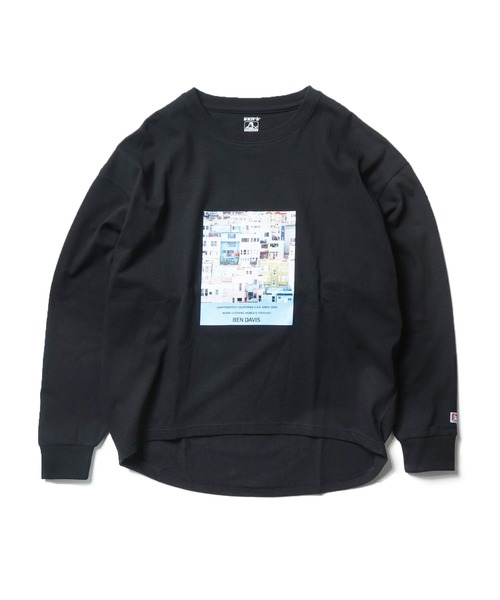 BEN DAVIS（ベンデイビス）の「《BEN DAVIS》PHOTO L/S tee ladies（Tシャツ/カットソー・レディース・ホワイト/ブラック/ブルー・MEDIUM/LARGE）」の8枚目の写真
