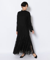 AULA | AULA/アウラ/LACE LAYERED DRESS(ワンピース)