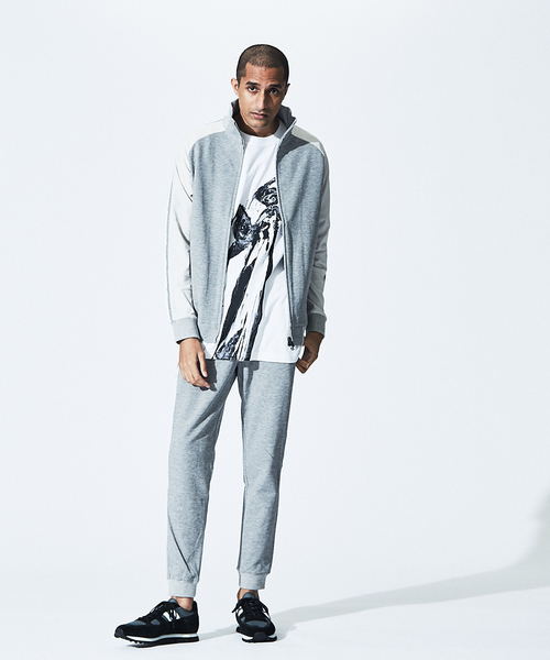 5351 POUR LES HOMMES(ゴーサンゴーイチプールオム)の「【セットアップ対応】ストレッチミラノトラックジャケット(ブルゾン・メンズ・ブラック/グレー・46/48/44)」の4枚目の写真