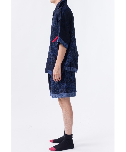 PHINGERIN（フィンガリン）の「PHINGERIN PAJALOPHA GAUZE NIGHT FORREST (PD-211-FALST-011)（シャツ/ブラウス・メンズ・ネイビー・MEDIUM/LARGE）」の11枚目の写真